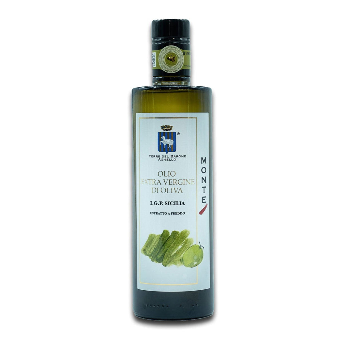 MONTEROSSO OLIO EVO IGP SICILIA Raccolta 2024/25 - Bottiglia da 500 ml linea ristorazione con tappo antirabbocco
